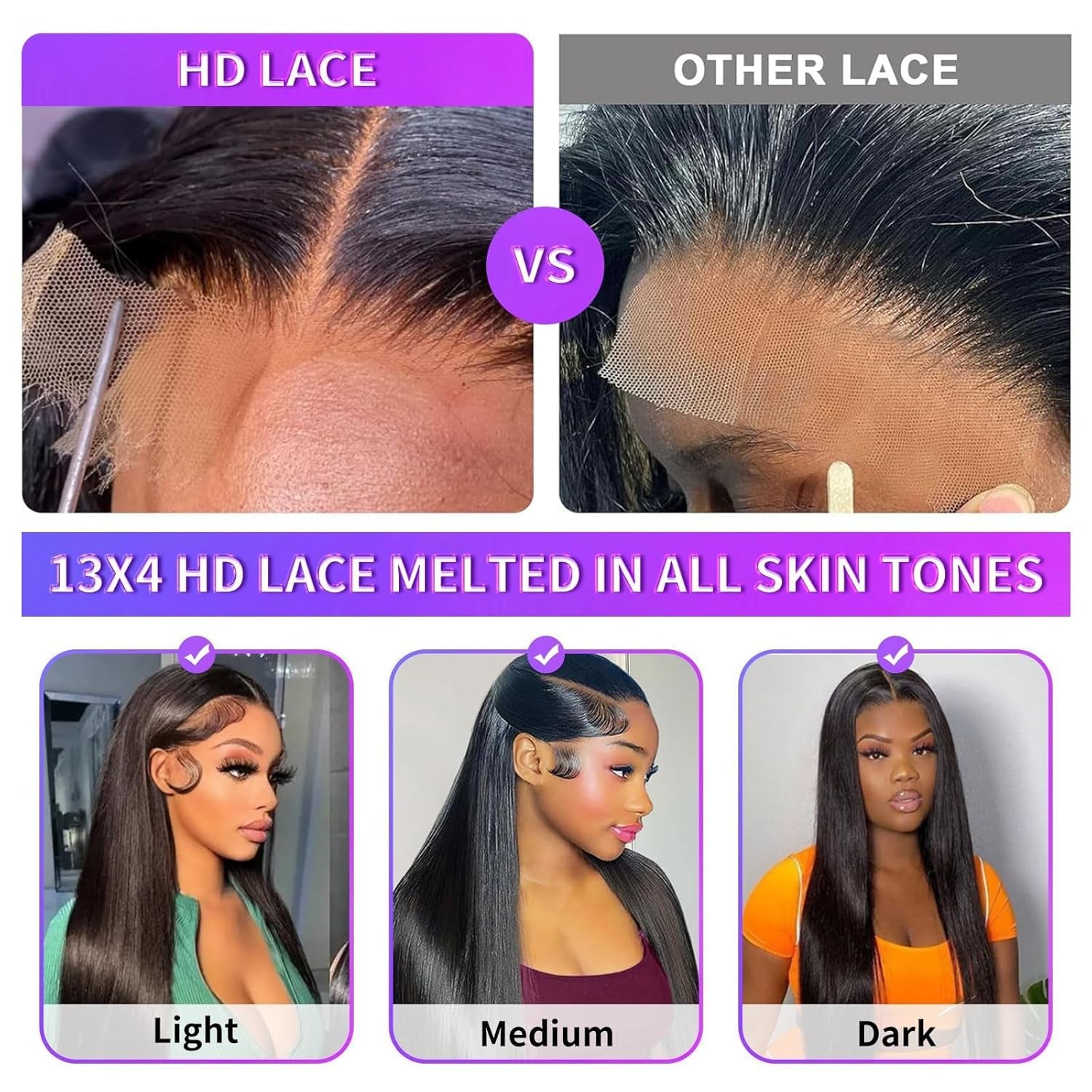 28 Inch 13X4 Lace Front Wigs Human Hair Straight HD Transparent Human Hair Wigs for Women 180 Density Straight Lace Frontal Human Hair Wigs Pre Plcked Wigs with Baby Hair Natural Black