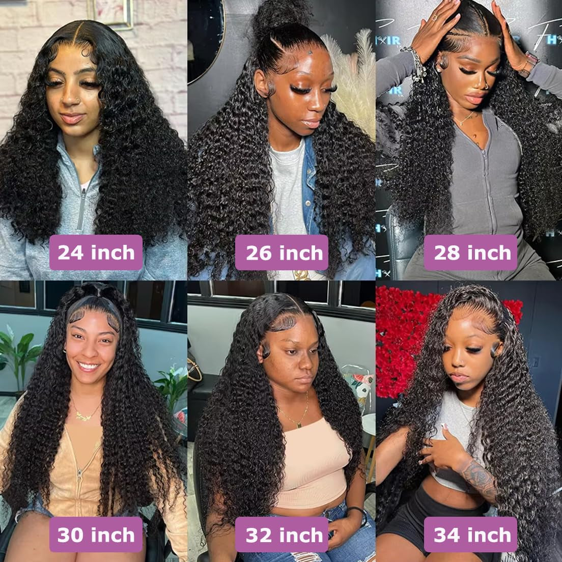 24 Inch 13X6 Lace Front Wigs Human Hair 200 Density Deep Wave Lace Front Wigs Human Hair 13X6 Deep Wave HD Frontal Wigs for Women Pre Plucked (13X6 Deep Wig, 24 Inch)