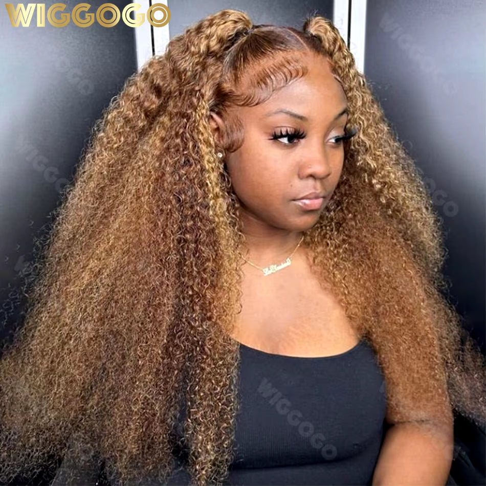 Highlight Blonde Lace Front Wig Human Hair 13X4 13X6 Hd Lace Frontal Wig Ombre Deep Wave Curly Lace Front Human Hair Wig