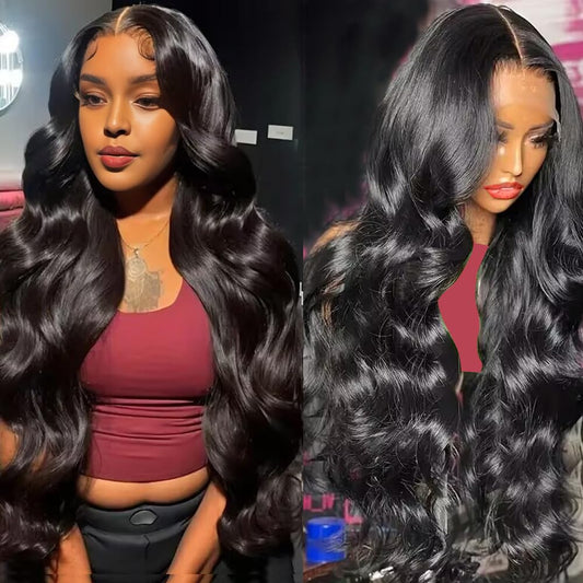 28 Inch Body Wave Lace Front Wigs Human Hair 13X4 SKINLIKE Real HD Lace Front Wigs Human Hair Pre Plucked Body Wave Glueless Frontal Wigs Human Hair 180% Density for Women