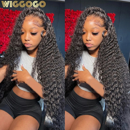 40 Inch Human Hair 13X4 Deep Wave Frontal Wig 13X6 Curly Hd Lace Front Wigs Brazilian Water Wave 5X5 Hd Lace Closure Wig