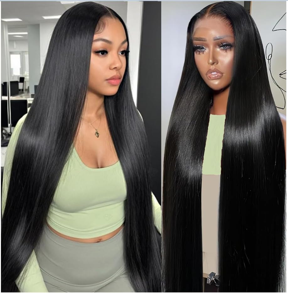 Straight Lace Front Wigs Human Hair 13X4 Hd Lace Front Wigs Human Hair Pre Plucked 180 Density Glueless Wigs Human Hair 28 Inch Lace Frontal Wigs Human Hair for Black Women with Baby Hair