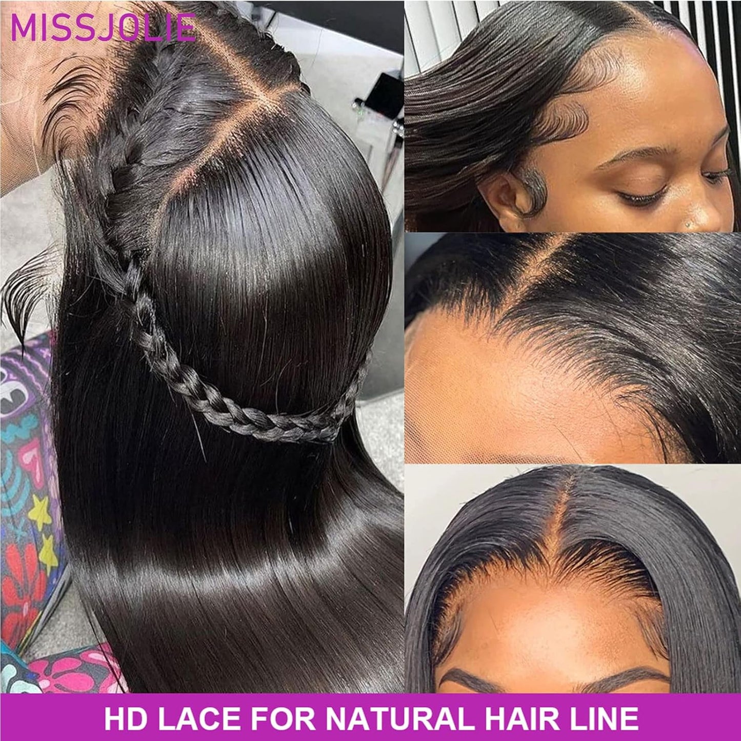 13X6 Lace Front Wigs Human Hair Straight Lace Front Wigs Human Hair 150% Density Glueless Wigs Human Hair Pre Plucked with Baby Hair Natural Hairline (22 Inch, Natural Color)